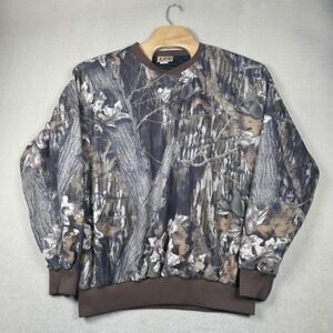 Hatchie Bottom Camouflage Jacket Men XL Tree Bark Leaves Hunting Outdoor AOP VTG